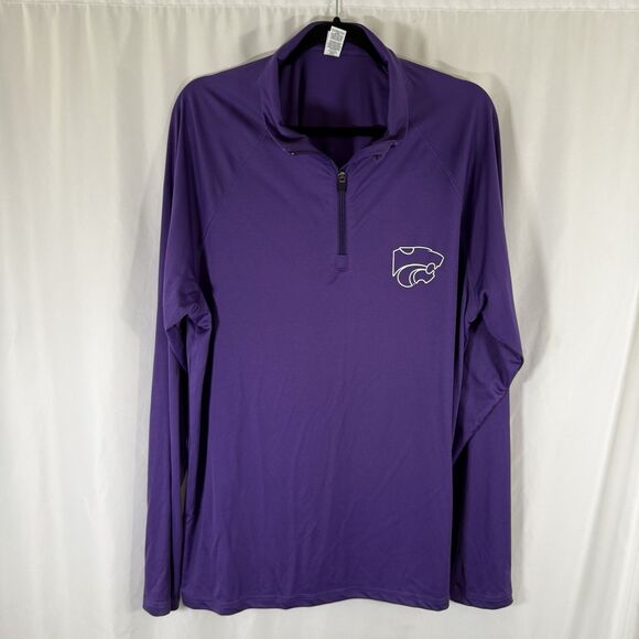 K State ALO Jacket Men's XL Purple 1/4 Zip Long Sleeve Turtleneck Pullover - Picture 1 of 11